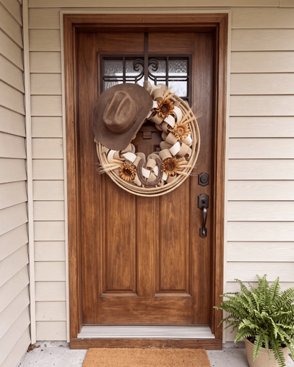 The Hatband western door wreath